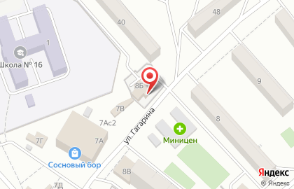 Магазин продуктов на улице Гагарина, 8Б на карте