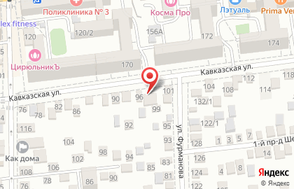Продовольственный магазин на Кавказской улице, 98 на карте