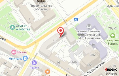 Воронежский филиал Банкомат, Банк ВТБ 24 на площади Ленина, 3 на карте