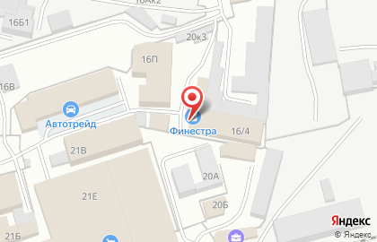 Магазин кровли и фасадов Финестра в Железнодорожном районе на карте