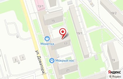 ОАО Банкомат, Новосибирский Муниципальный банк на улице Доватора на карте