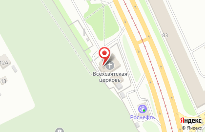 Всехсвятский Храм в Центральном районе на карте