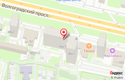 Банкомат Кредит Европа банк на метро Кузьминки на карте