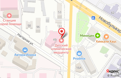 Детский клинический медицинский центр на улице Шилова, 49 на карте