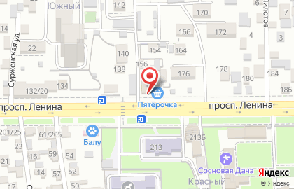 Супермаркет Пятёрочка на проспекте Ленина на карте