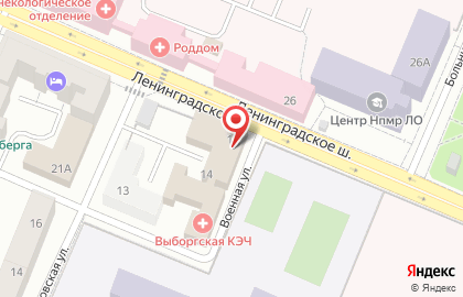 Военный следственный отдел Следственного комитета РФ по Выборгскому гарнизону на карте