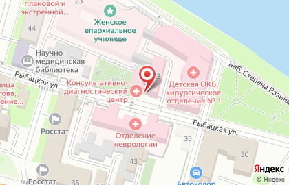Детская областная консультационная поликлиника на карте