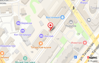 Гостиница в Казани "Дуслык" на карте