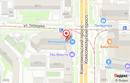 Торгово-сервисная компания Универсал-Спецтехника на улице Лебедева на карте