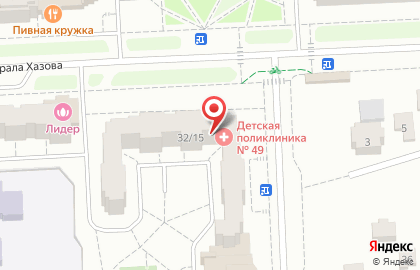 Детская поликлиника №49 в Пушкине на карте
