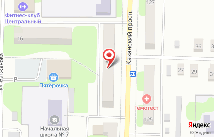 Супермаркет Дикси на Казанском проспекте на карте