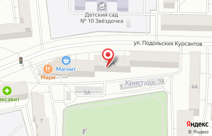 Сеть супермаркетов Магнит на улице Подольских Курсантов на карте