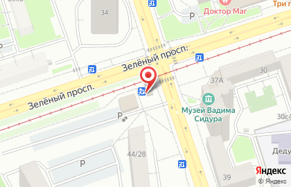 Киоск печатной продукции АМО-Пресс на Зелёном проспекте на карте