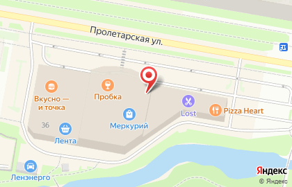 Банкомат СберБанк на Пролетарской улице, 36 лит а на карте