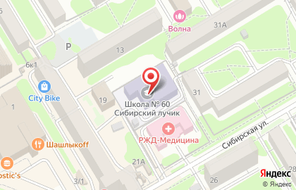 Специальная коррекционная начальная школа № 60, Сибирский лучик на карте