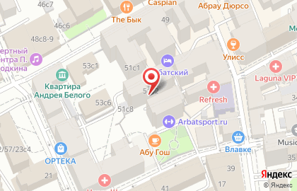 Спортклуб в Москве на карте