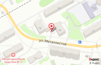 Продуктовый дискаунтер Хлеб Соль на улице Металлистов на карте