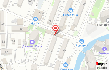 Продуктовый магазин в Сочи на карте