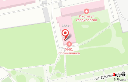 Медицинский центр Уральский институт кардиологии в Ленинском районе на карте