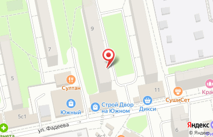 Профипереезд на улице Фадеева на карте