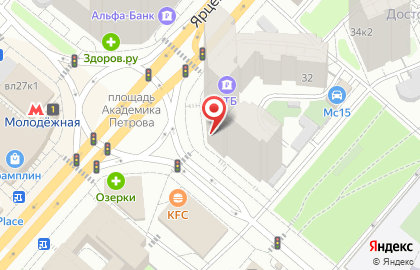 Магазин Много Цветов на Ярцевской улице на карте