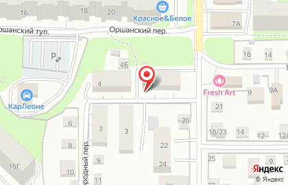 Строящийся жилой дом по ул. Пригородная, 18а на карте