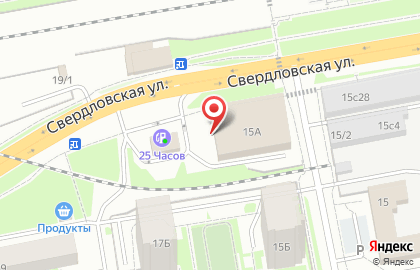 Автомойка 25 часов на Свердловской улице на карте