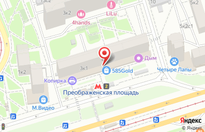 Магазин цветов Цветы от Павлова на Преображенской площади на карте