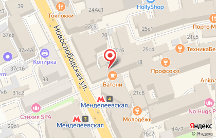 Интернет-магазин Золото Востока на Новослободской улице на карте