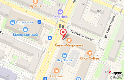 Магазин сувениров в Санкт-Петербурге на карте