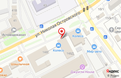 Автосалон Skoda на улице Николая Островского на карте