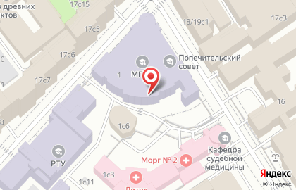 МПГУ, Московский педагогический государственный университет на карте