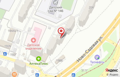 Самарское такси на Ново-Садовой улице на карте