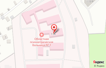 Иркутская областная клиническая психиатрическая больница №1 на карте