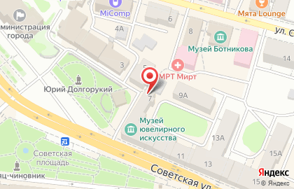 Ломбард-золото на Советской улице на карте