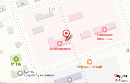 Больница Федоровская районная больница на карте