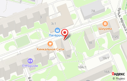Магазин мяса и рыбы на Новопетровской улице на карте