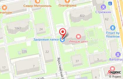 Ветеринарная клиника "Здоровые лапки" м. Удельная на карте