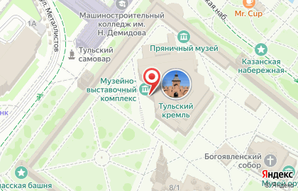 Тульский Кремль на карте