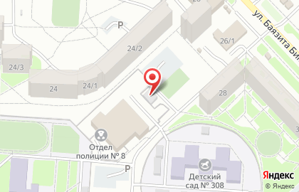 Гагарин на улице Баязита Бикбая на карте