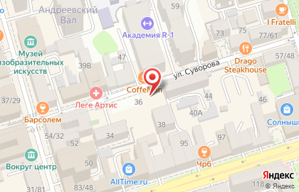 Бюро переводов Прайм на улице Суворова на карте