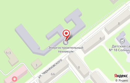 Назаровский энергостроительный техникум на улице Черняховского на карте