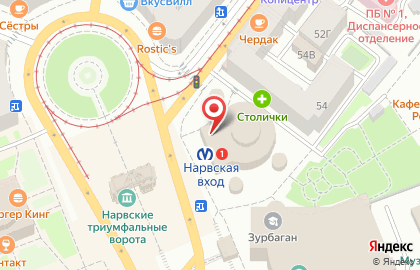 Станция Нарвская на карте