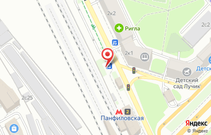 Автостоянка на ул. Панфилова, 1 на карте