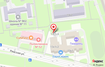 Студия Поли Корвич в Восточном Бирюлево на карте