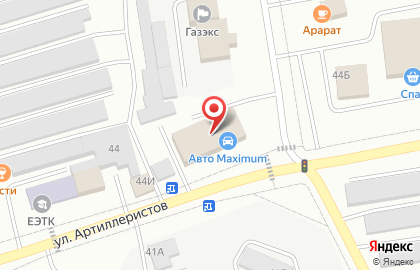 Супермаркет Красное & Белое на улице Артиллеристов на карте