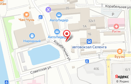 Киоск горячей выпечки на Корабельной улице на карте