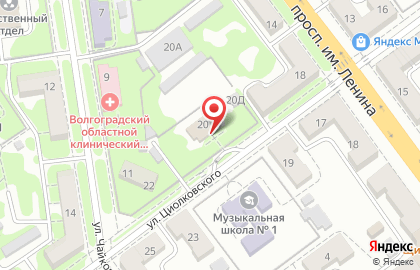 Детская музыкальная школа №1 на улице Циолковского на карте