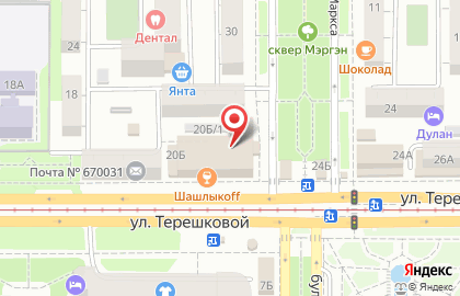 Отличные наличные на улице Терешковой на карте