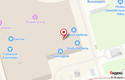 Магазин мебели ИнтерДизайн на метро Купчино на карте